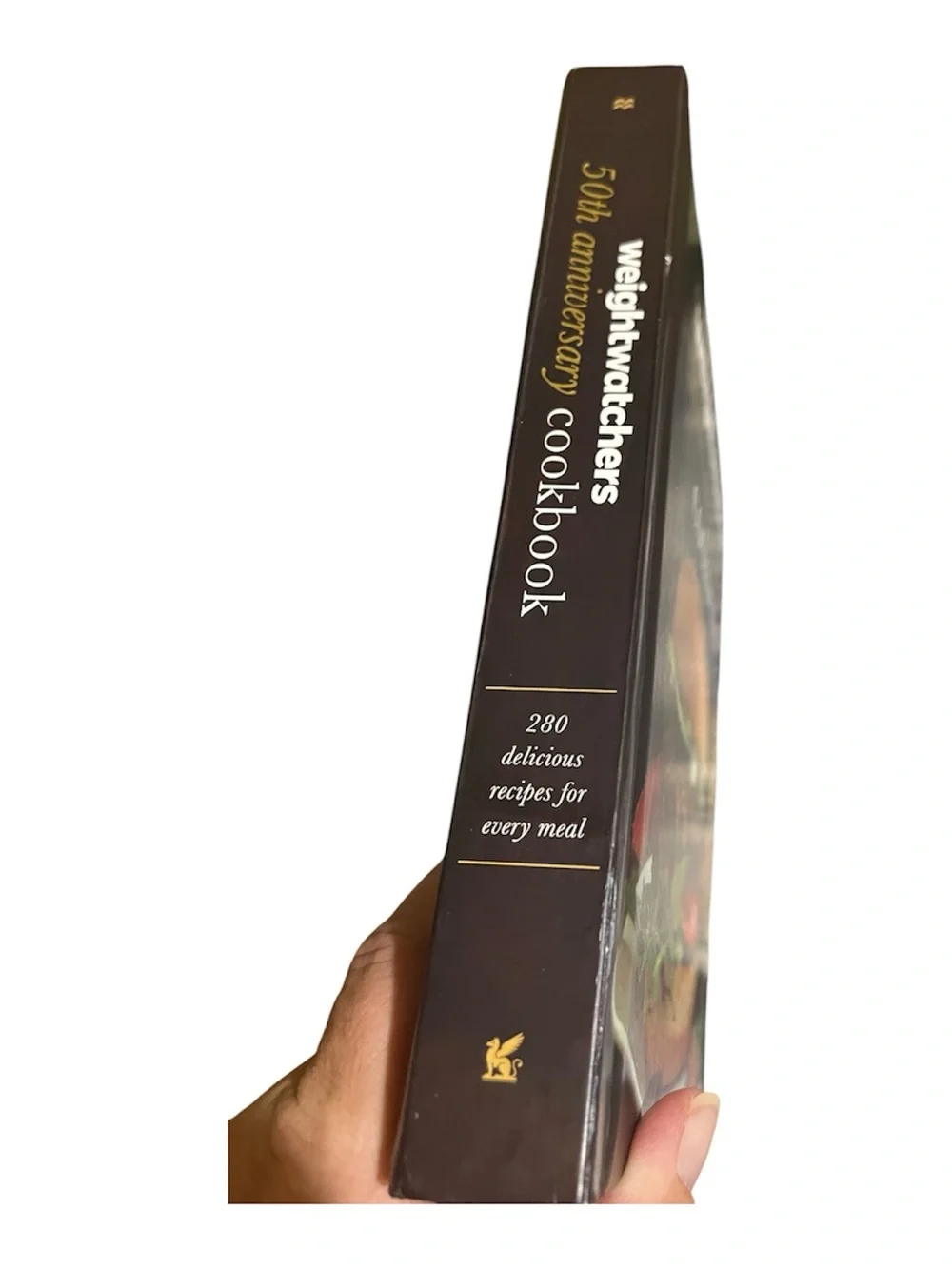 Weight Watchers 50th Anniversary Cookbook - Brown Cover with Gold and White Used